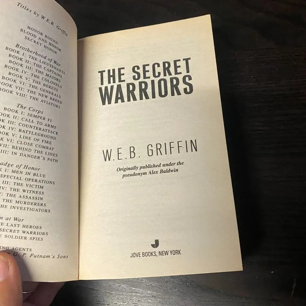 Secret Warriors : A Men at War Novel by W. E. B. Griffin (1999, Mass Market)
